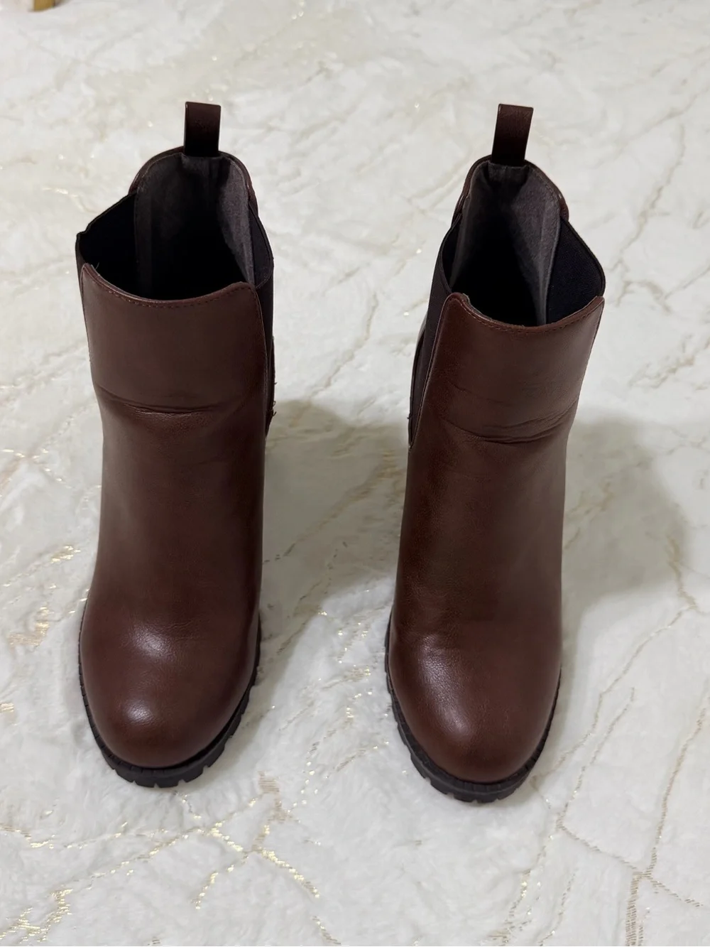 Brown Chelsea Ankle Booties